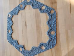 The border pieces should tightly fit together to form a hexagon.